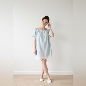 Maison Jules blue 100% cotton Size L dress